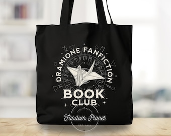 Dramione Fanfiction Book Club Tote Bag: 100% Cotton Canvas
