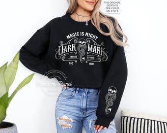 Sudadera con tatuaje de calavera de serpiente, regalo para fans de la magia oscura