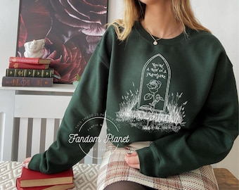 Rose in Graveyard Crewneck - Manacled Fandom Pullover