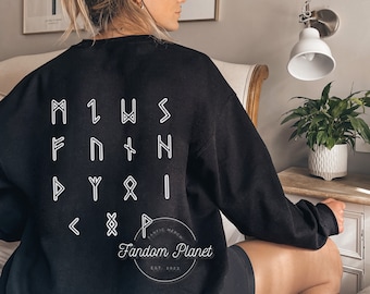 Sudadera Malfoy Runes, Draco Crewneck, Sudadera con capucha esposada, Jersey librero, Suéter Manor, Camisa esposada, Mercancía esposada, Regalo Fandom,