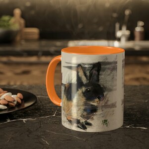 Bunny Coffee Mug - Cute Bunny Mug - Pet Rabbit Lover Mug - Rabbit Coffee Mug - pastel van John Sherry - 11oz afbeelding 5