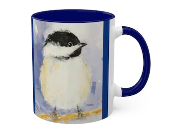 Chickadee Kaffeebecher - Vogelliebhaber Becher - Vogelbeobachter Becher - Vogelbeobachter Becher - Pastell von John Sherry - 11oz