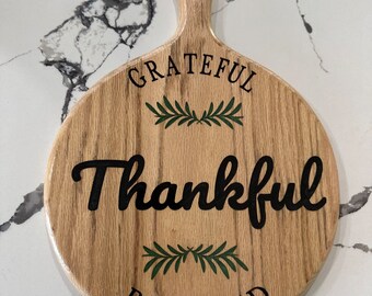 Thankful grateful blessed kitchen sign