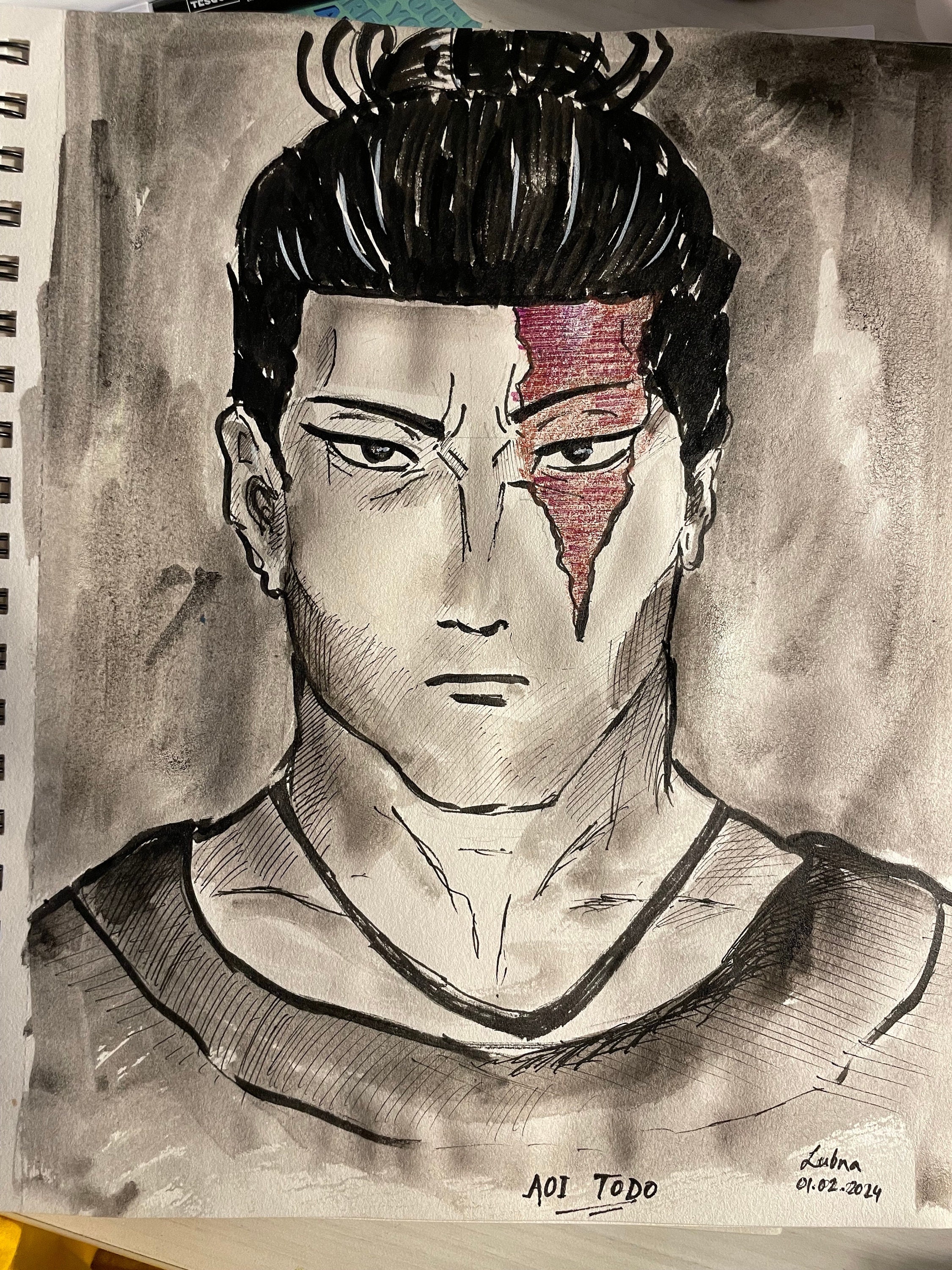 Hand Drawn Anime/manga Art | Traditional Art (ink & Pen) | 11 in X 8 ...