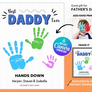 Best Daddy Hands Down Best Dad Ever Digital Gift Perfect - Etsy
