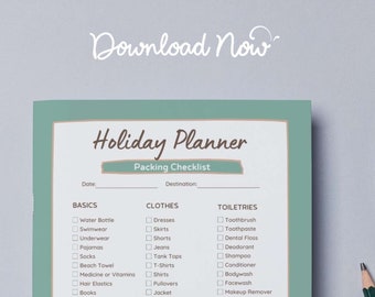 Holiday Planner  |  Packing Checklist [Digital Download]