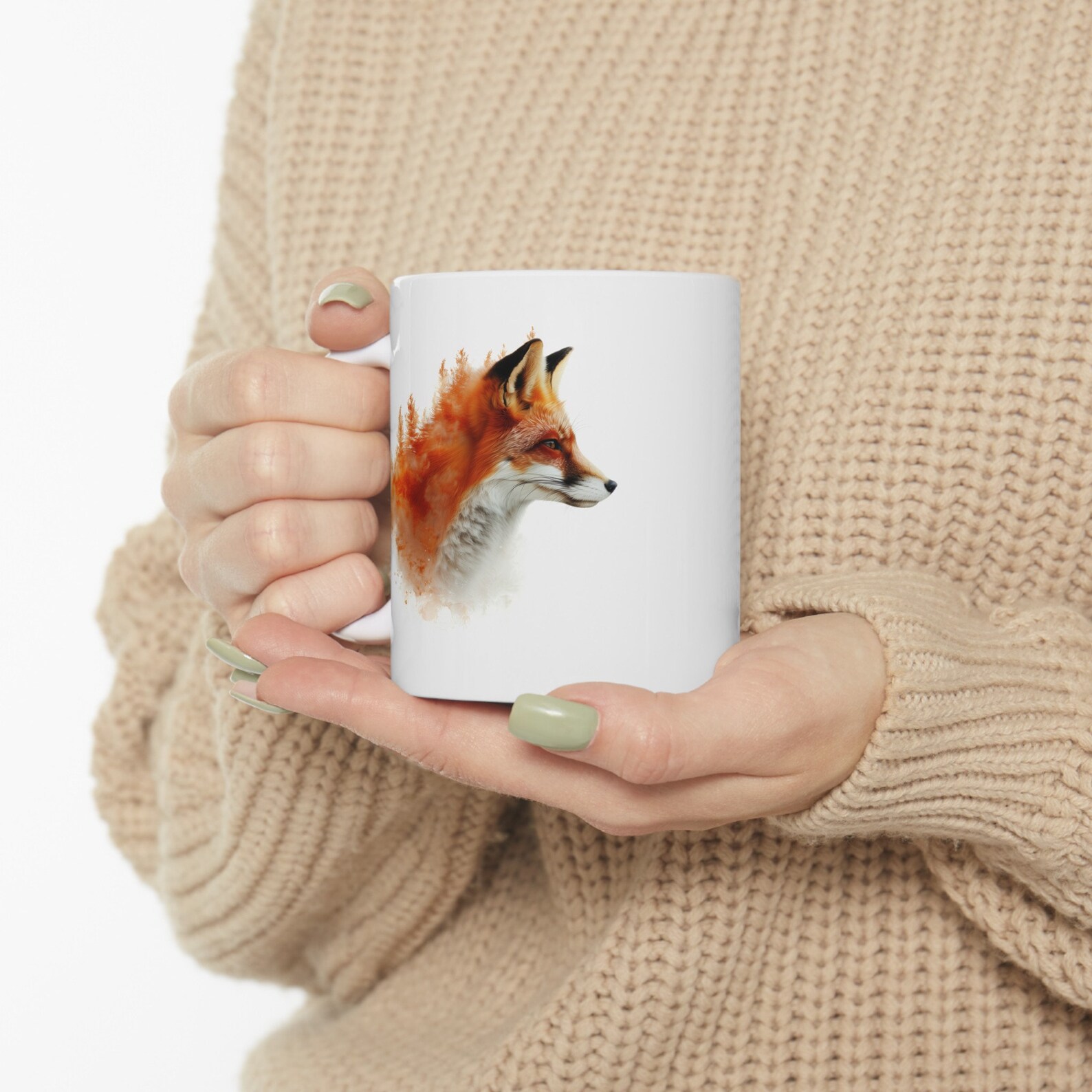 Red Fox Wildlife Mug, Wildlife Painting, Eco-friendly Coffee Mug, Fox ...