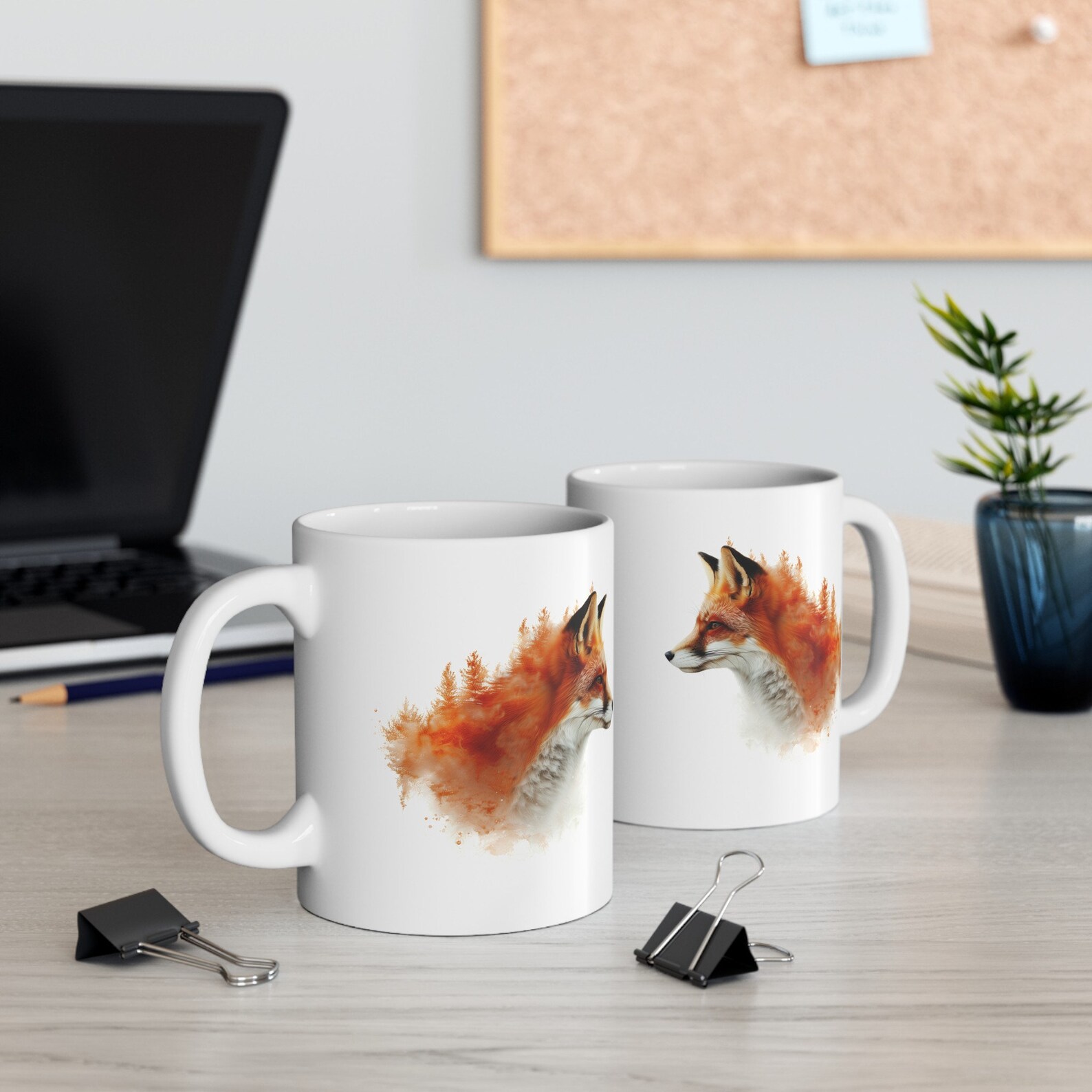 Red Fox Wildlife Mug, Wildlife Painting, Eco-friendly Coffee Mug, Fox ...