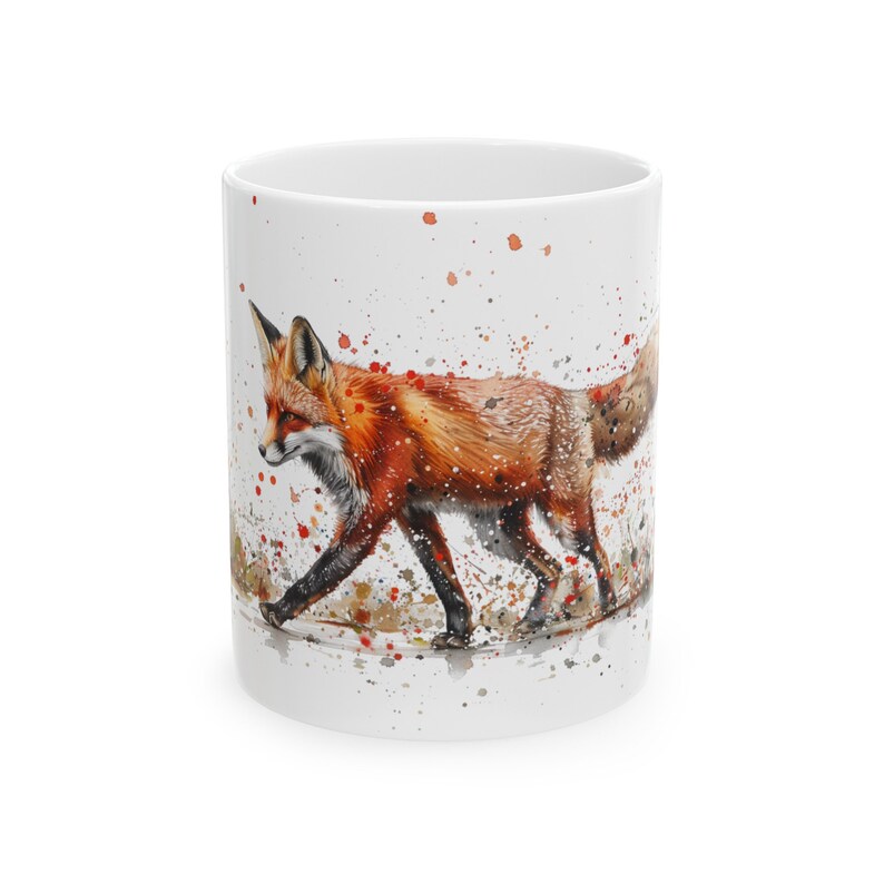 Red Fox Wildlife Mug Wildlife Painting, Eco-friendly Coffee Mug, Tea ...