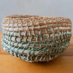 Natural fibres woven Wonky Basket