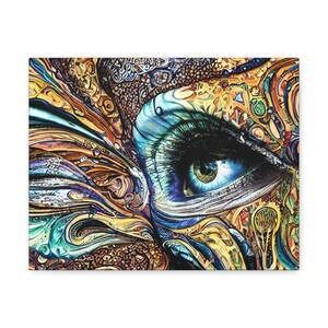 Contemporary Expressionism Trippy print on Gallery Wrap Canvas Eye Opening Art