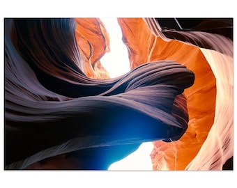 Antelope Canyon Sandstone Poster – Ethereal Light, Semi-Glossy Paper
