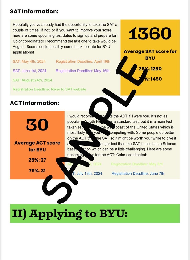 BYU Provo Application Help Guide Printable PDF 2024, Guide for Standardized Testing, Essay Help