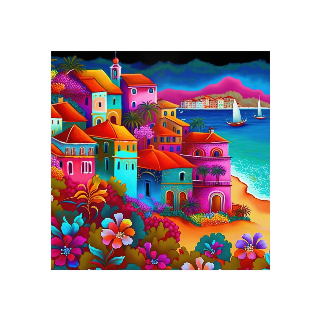 Foam Board Art Foam Board Art Town Beach Ocean Summer Etsy