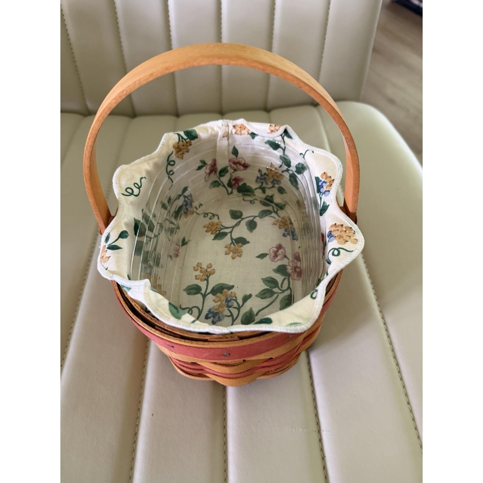 Longaberger 1999 Mother's Day Tea for Two Basket Set W/ Liner