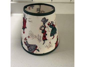 Vintage kerst-/wintertafereel/sneeuwpop/lampenkaphuisje/oma Core