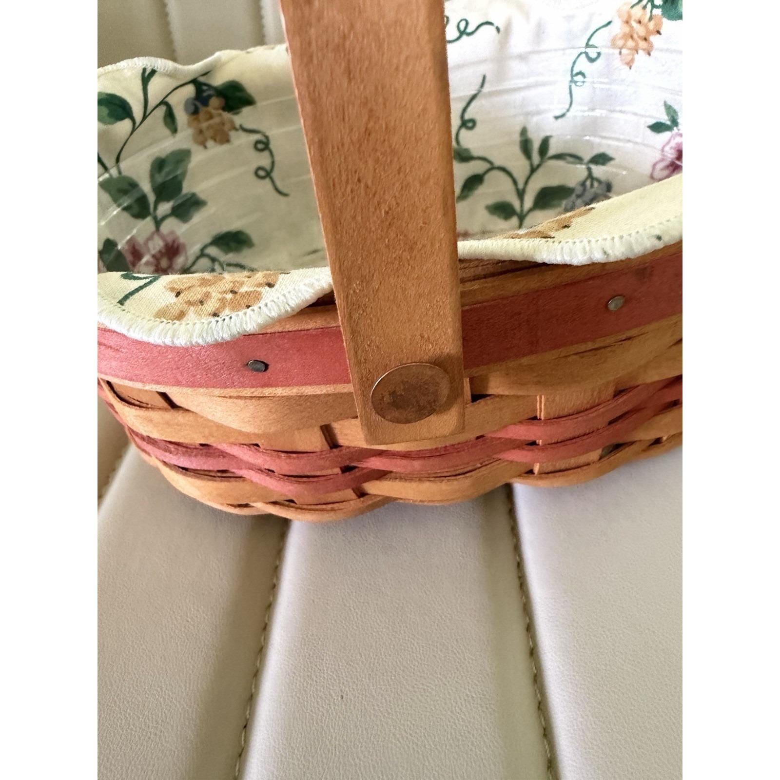 Longaberger 1999 Mother's Day Tea for Two Basket Set W/ Liner
