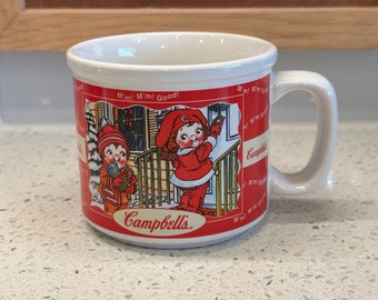 Set of 2 Vintage 1998 Four Seasons Campbell's Soup Mugs Houston Harvest