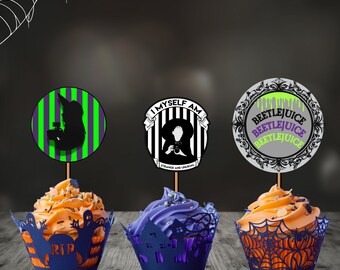 Halloween Cupcake Topper, 100 Piezas Doyomtoy Palillo De Halloween