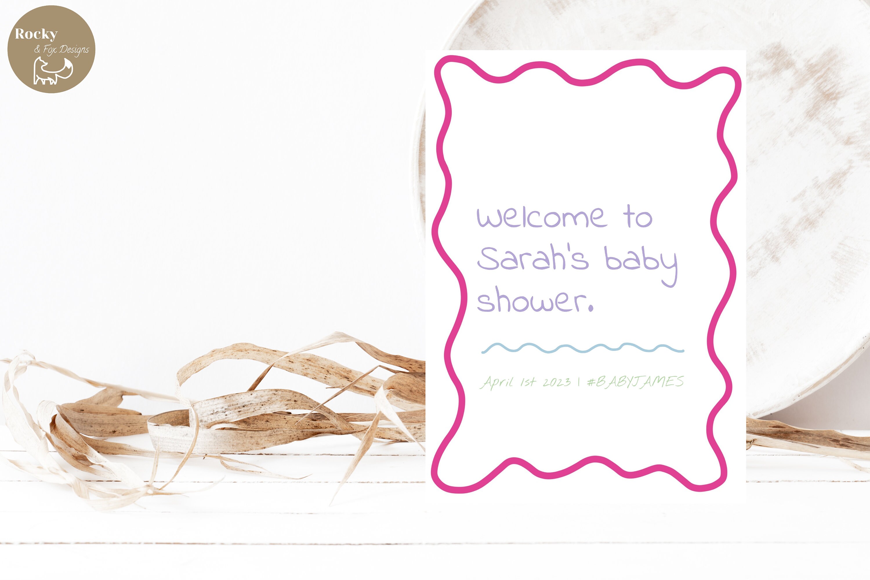 Full Baby Shower Bundle Invitation Sign Event Signs Etsy