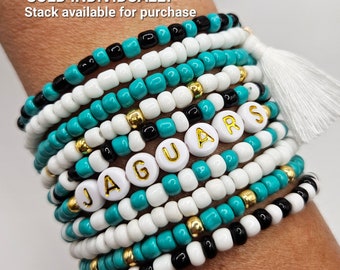 JAGUARS bracelets NFL friendship bracelets sports bracelet Jacksonville football personalized JAGS bracelet gameday gear Jacksonville Jags