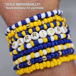 Warriors Beaded Bracelet: NBA Gameday Gear, Friendship Jewelry