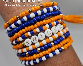 KNICKS Beaded Bracelet: New York NBA Sports Gameday Gear