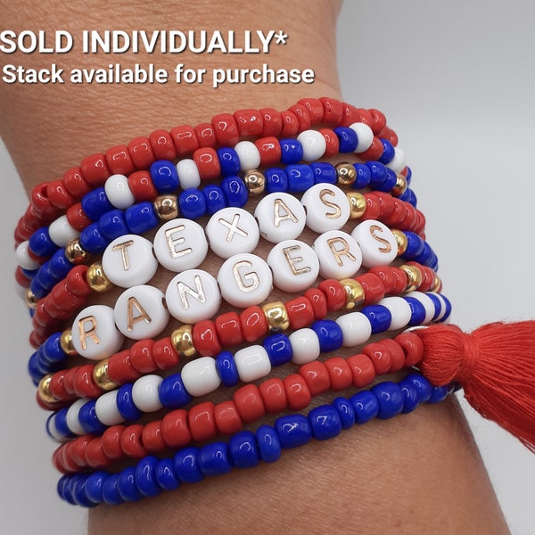 TEXAS RANGERS bracelets MLB World Series jewelry bracelets Texas baseball bracelets personalized friendship bracelets gameday gear jewelry