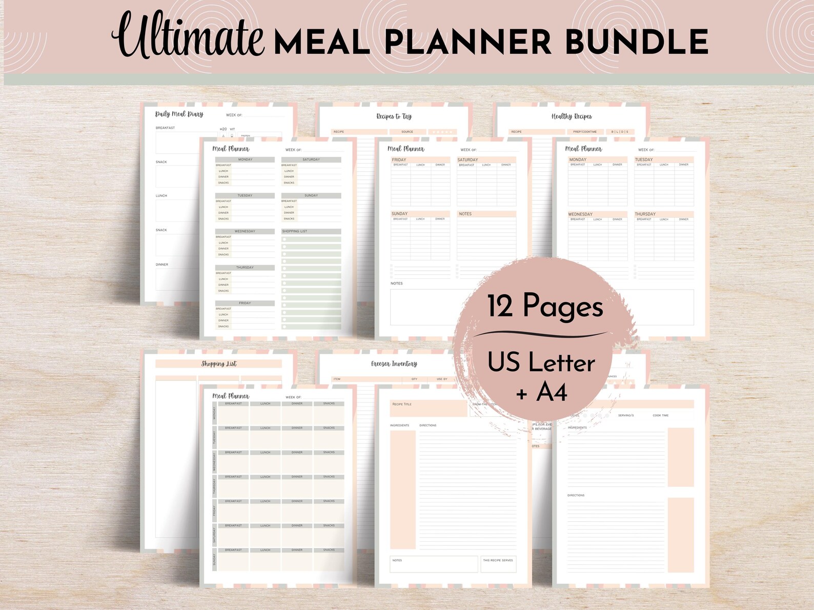 Ultimate Meal Planner Bundle | Meal Prep Planner | Meal Planning PDF ...