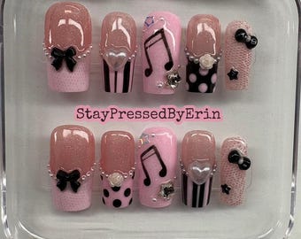 Handmade Coquette Music Press On Nails
