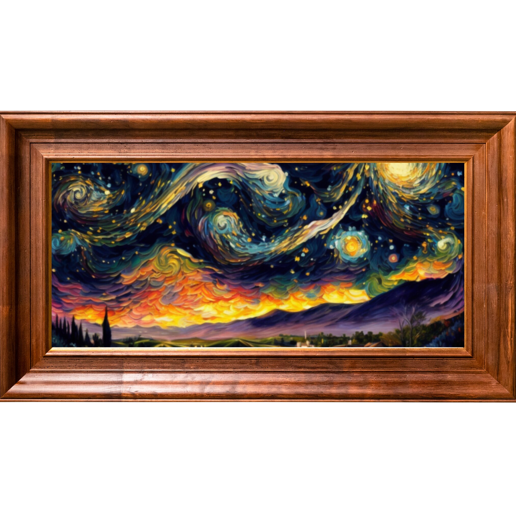 Starry Night Sky Sky Painting Nature Painting Living Room Wall Art ...
