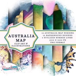 Mapa de Australia - Imágenes prediseñadas e ilustraciones