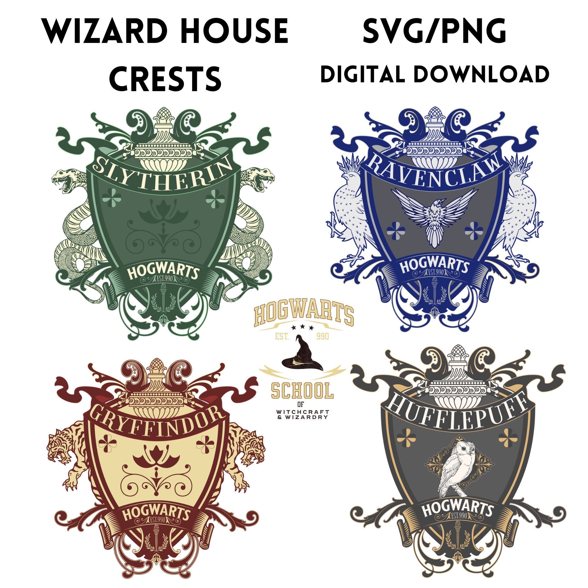 Ravenclaw House Crest Emblem Svg, Harry Potter House Crest S - Inspire  Uplift