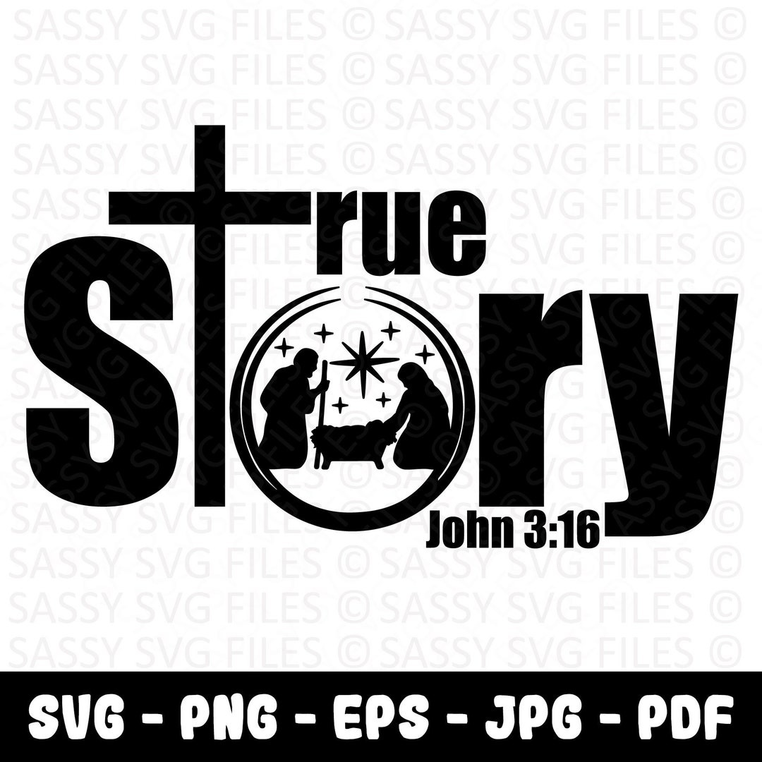 True Story Easter Nativity SVG PNG Baby Jesus Nativity Scene Etsy