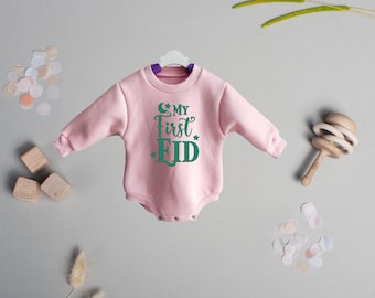 My First Eid Baby Romper | Unisex Muslim Baby Outfit