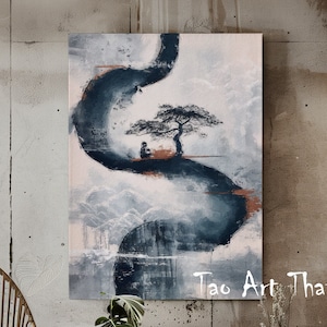 The Awakened Path - Buddhist Art - Zen Spiritual Painting Wall Art - Moksha, Taoism Hindu Philosophy Yoga
