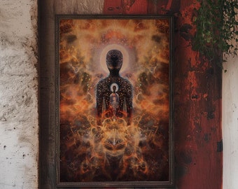 Higher Self Art Print: Spiritual Meditation Zen Decor