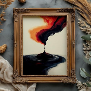 Drops Awakening - Merging Into Source - Mystical Spiritual Painting