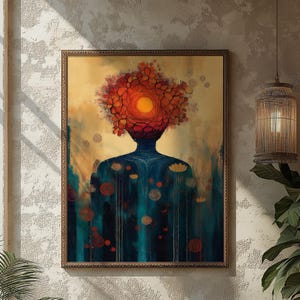 Moksha Bloom - Impression d&#39;art spirituel éveil de l&#39;esprit des Lumières - Inspiré d&#39;Osho