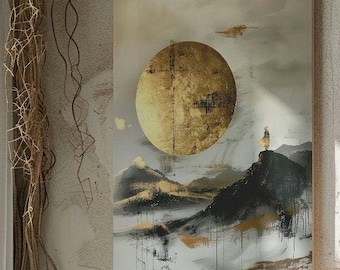 Zen Art Poster: Andlig upplysning, buddhism kinesisk konst