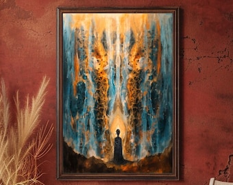 Zen Upplysning Konsttryck: Själsuppvaknande Meditation Poster