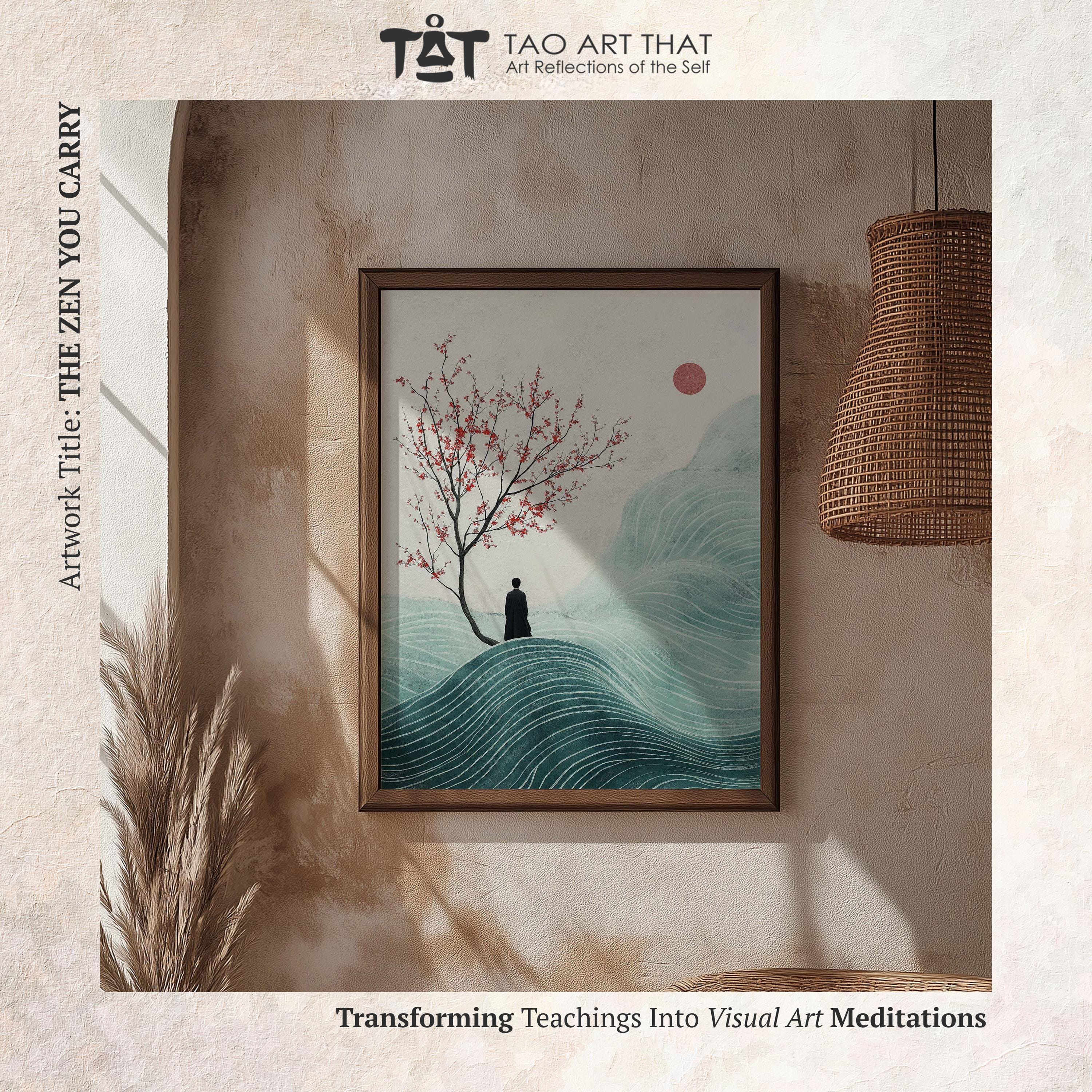 The Zen You Carry – Zen Meditation Wall Art, Spiritual Minimalist Decor ...