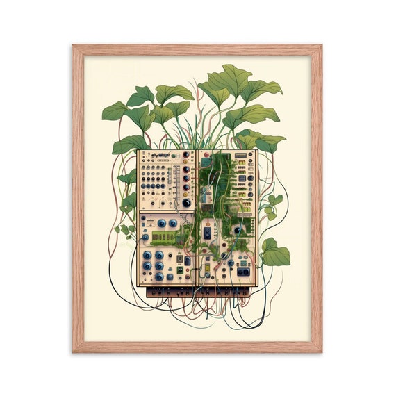 Organic Synth #2 | Botanical Synthesizer Wall Art | Framed - Etsy