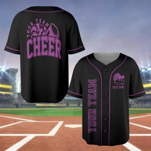 Personalized Cheer Baseball Jersey, Custom Name Matching Cheer Team ...