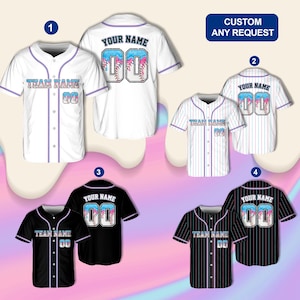 Personalized Ice Cream Drip Baseball Jersey, Custom Name And Team Baseball Jersey, Funny Sprinkles Baseball Jersey, Matching Team Uniform