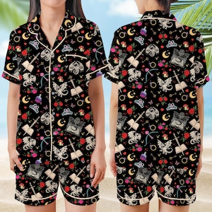 Romantasy Dragon Book Pajamas Set, Fantasy Book Lover Sleepwear, Bookish Girl Short Long Sleeve Pajama Set, Gift For Readers And Dreamers
