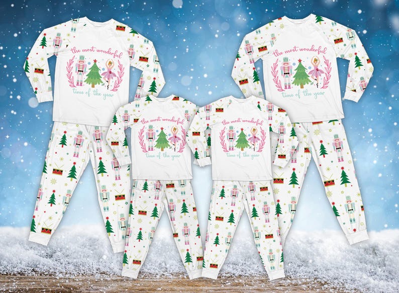 Christmas Long Sleeve Two Piece Pajama, the Most Wonderful Time of the
