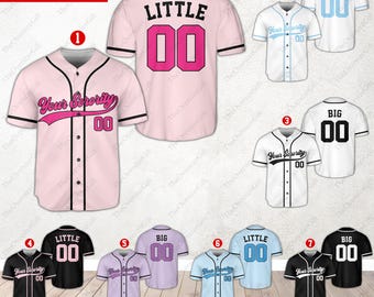 Personalized Sorority Baseball Jersey, Custom Number Sorority Jersey, Sorority Sister Jersey, Big Little Jerseys, College Sorority Jersey