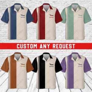 Custom Name Bowling Pocket Hawaiian Shirt, Personalized Bowler Button Down Shirt, Matching Bowling Team Shirt, Bowling Lover Gift