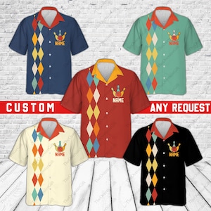 Personalized Retro Bowling Hawaiian Shirt, Custom Name Bowler Button Down Shirt, Matching Bowling Team Shirt, Bowling Lover Gift